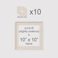 10 X 10 inch, Mounts only, Pack of 10