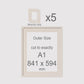 A1, 841 x 594 mm, Mounts only, Pack of 5