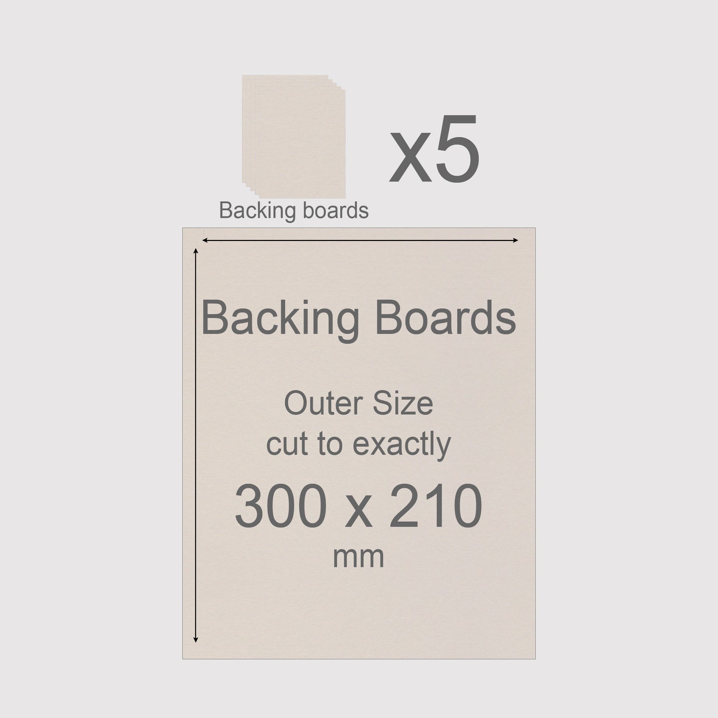 300 x 210 mm, Mountboard Backs for Picture Mounts