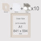 A1, 841 x 594 mm, Mounts, Backs, & Bags, Pack of 10
