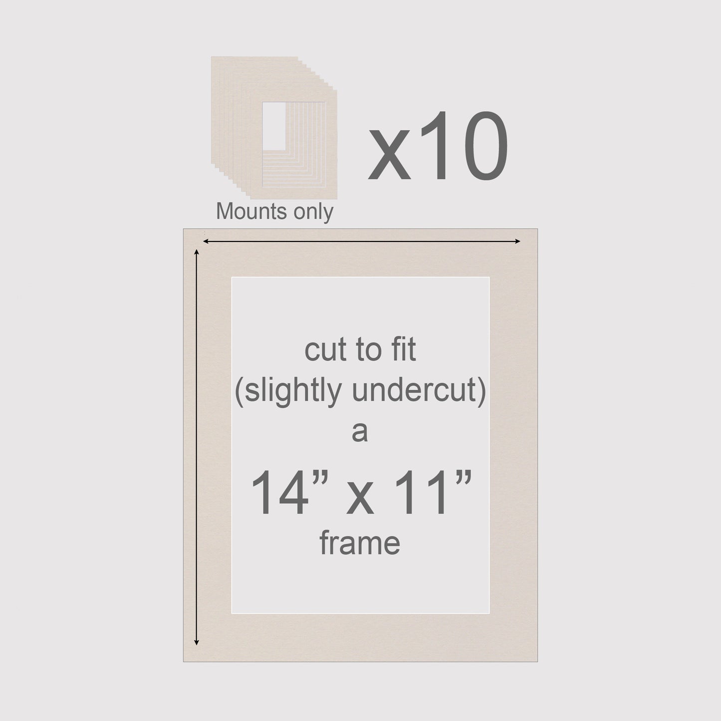 14 X 11 inch, Mounts only, Pack of 10