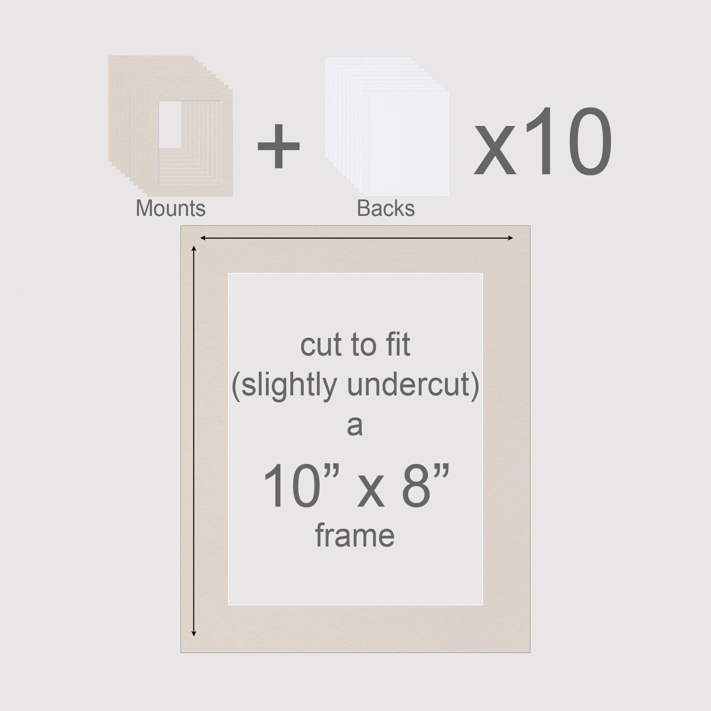 10 X 8 inch, Mounts & Backs, Pack of 10