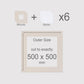 500 x 500 mm, Mounts & Backs, Pack of 6