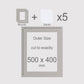 500 x 400 mm, Mounts & Backs, Pack of 5