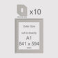 A1, 841 x 594 mm, Mounts only, Pack of 10