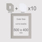 500 x 400 mm, Mounts & Backs, Pack of 10