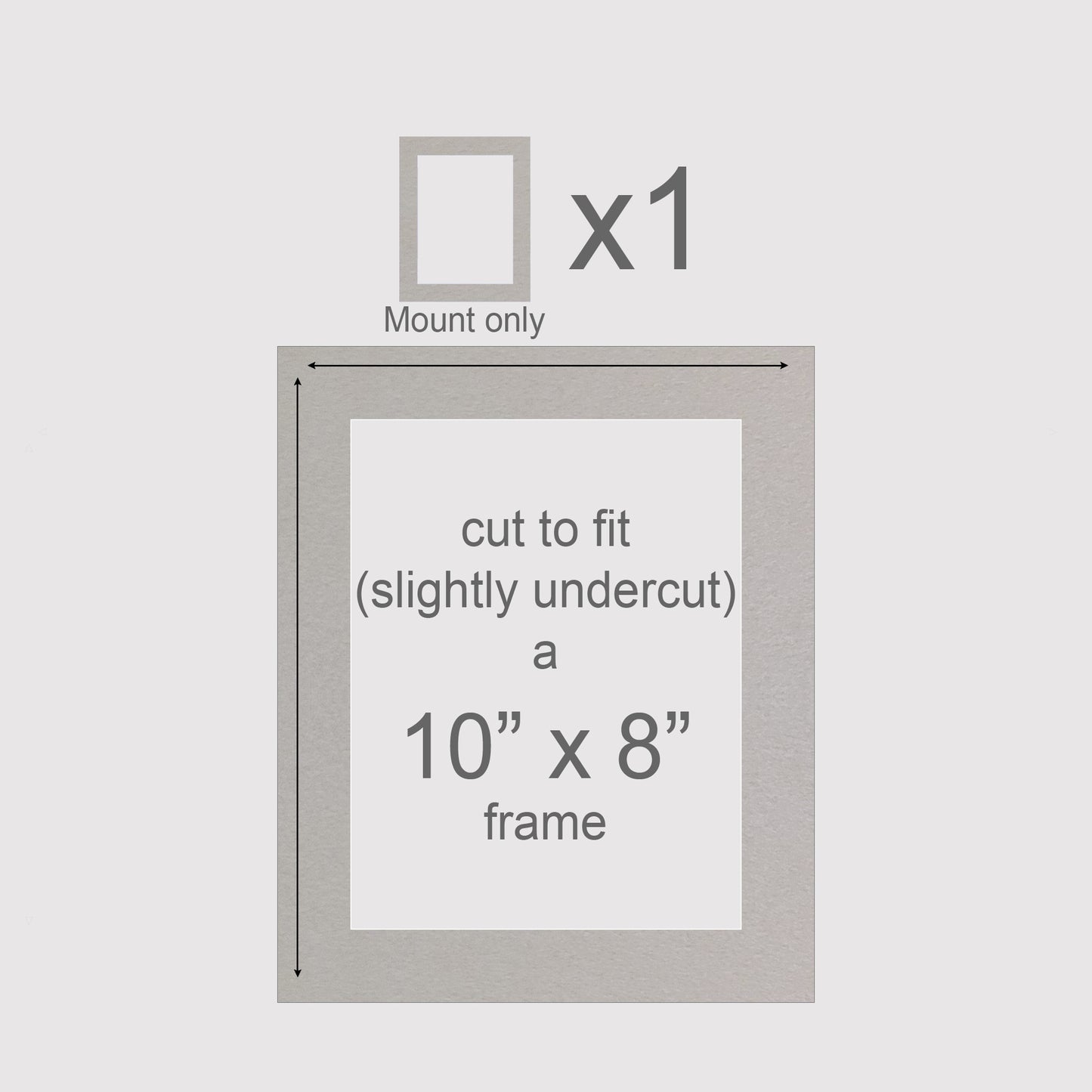 10 X 8 inch, Mount only, Pack of 1 (single)