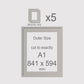 A1, 841 x 594 mm, Mounts only, Pack of 5