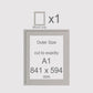 A1, 841 x 594 mm, Mount only, Pack of 1 (single)