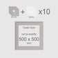 500 x 500 mm, Mounts & Backs, Pack of 10
