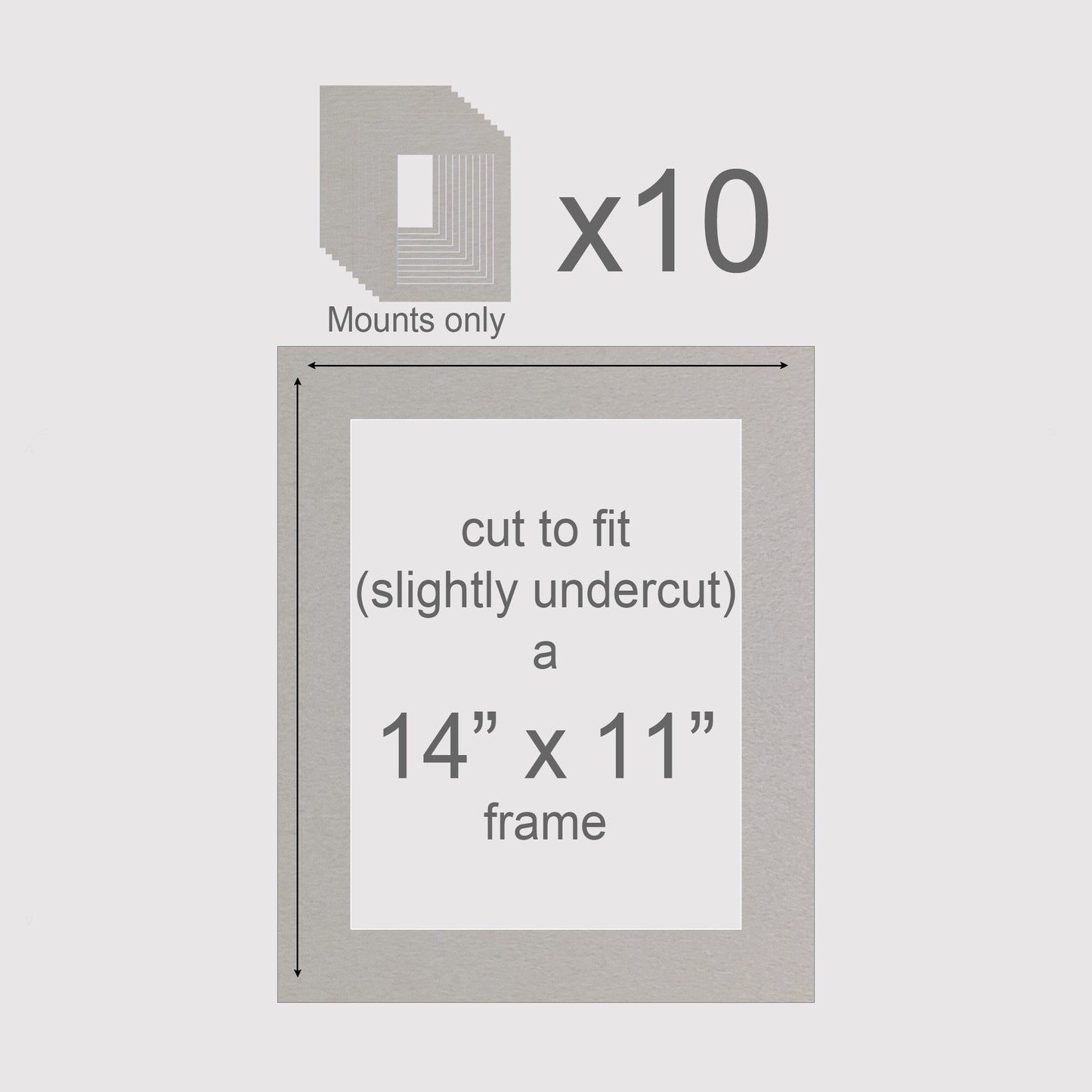 14 X 11 inch, Mounts only, Pack of 10