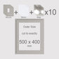 500 x 400 mm, Mounts, Backs, & Bags, Pack of 10