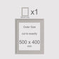 500 x 400 mm, Mount only, Pack of 1 (single)