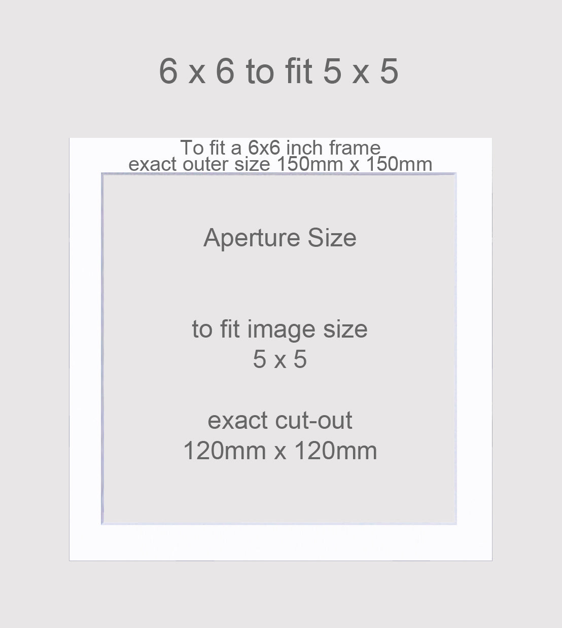 6x6 inch picture frame inserts to fit 5x5 inch photos.