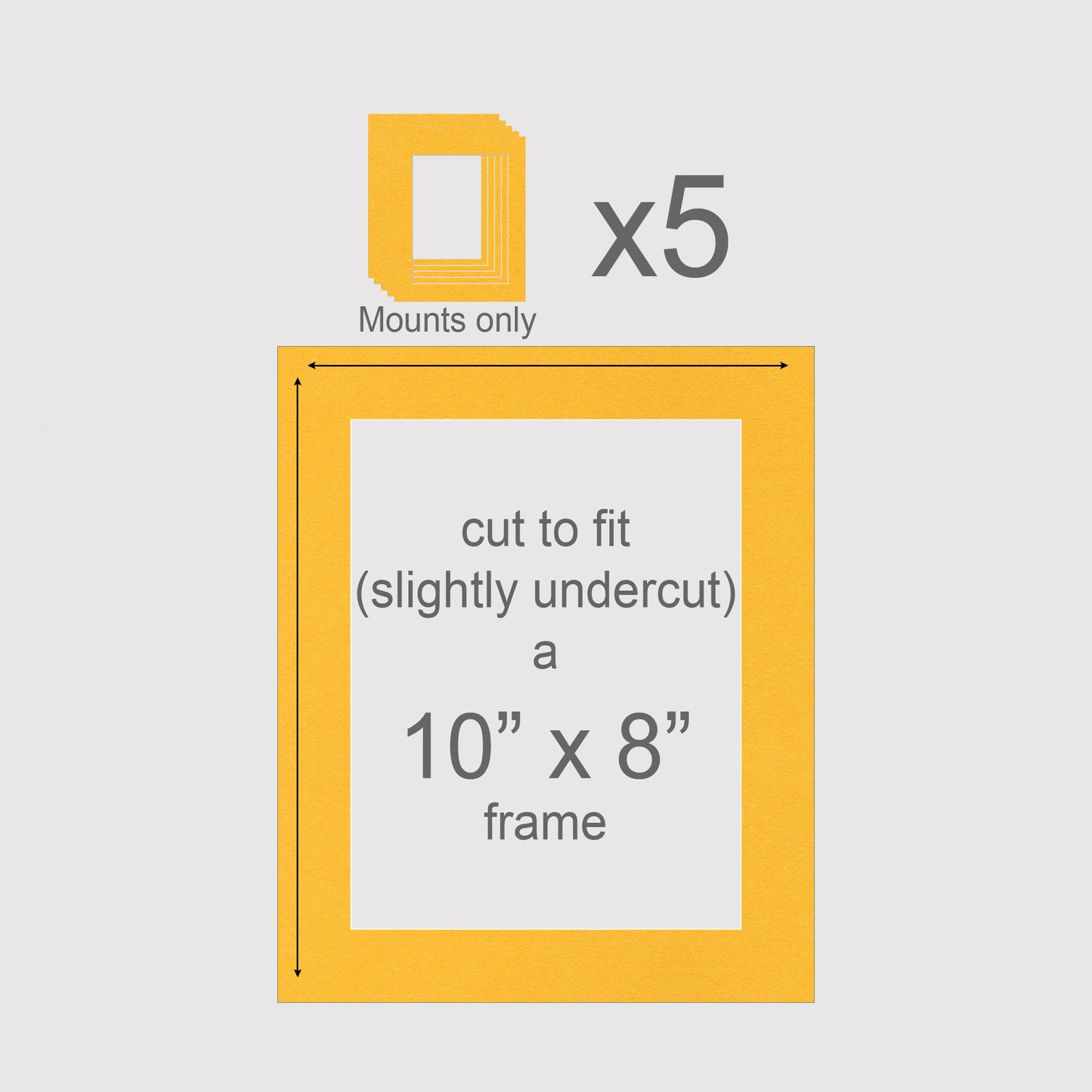 10 X 8 inch, Mounts only, Pack of 5