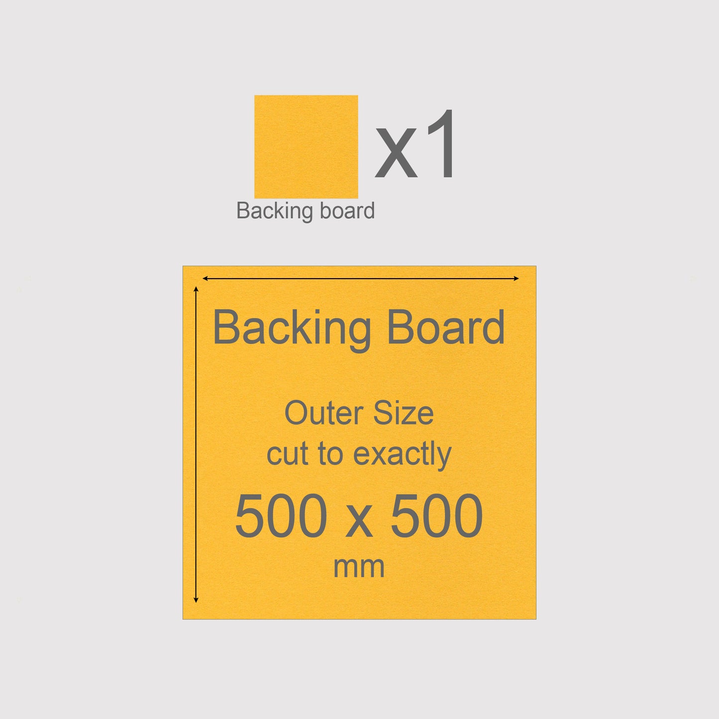 500 x 500 mm, Mountboard Backs for Picture Mounts