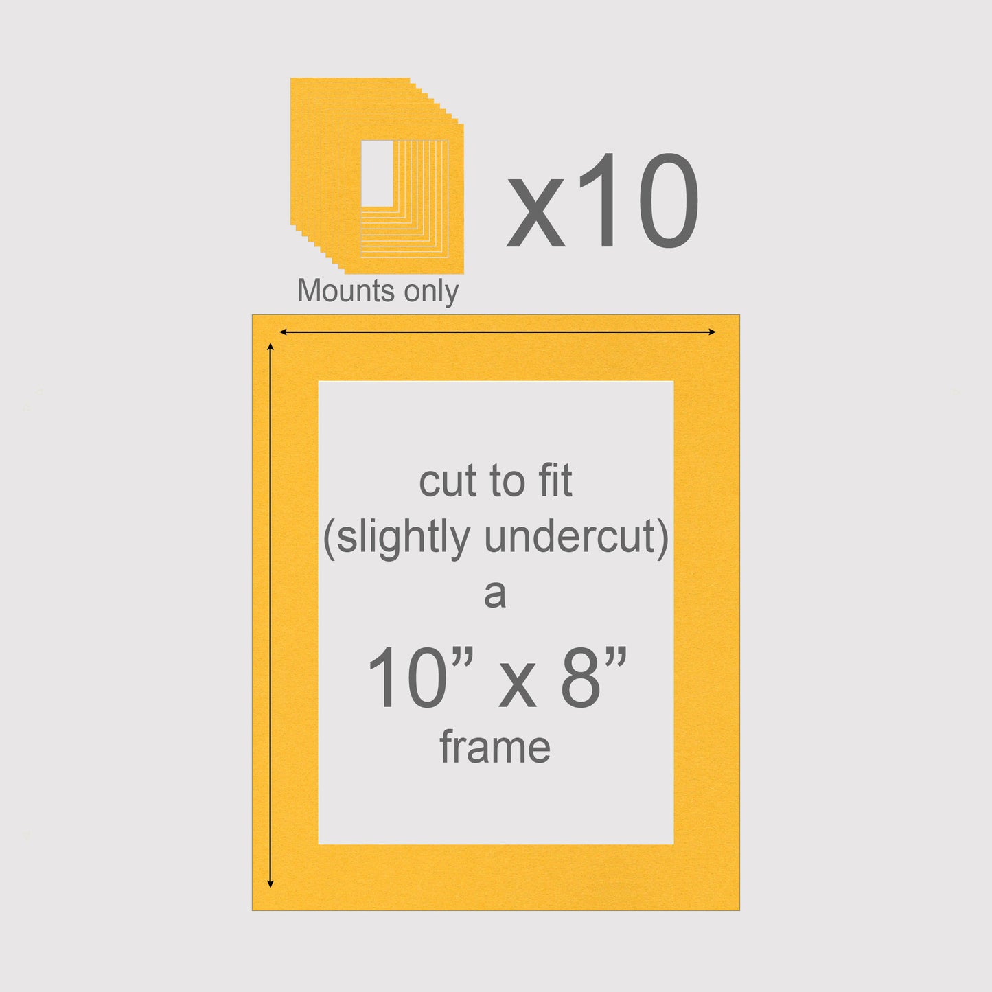 10 X 8 inch, Mounts only, Pack of 10