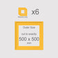500 x 500 mm, Mounts only, Pack of 6