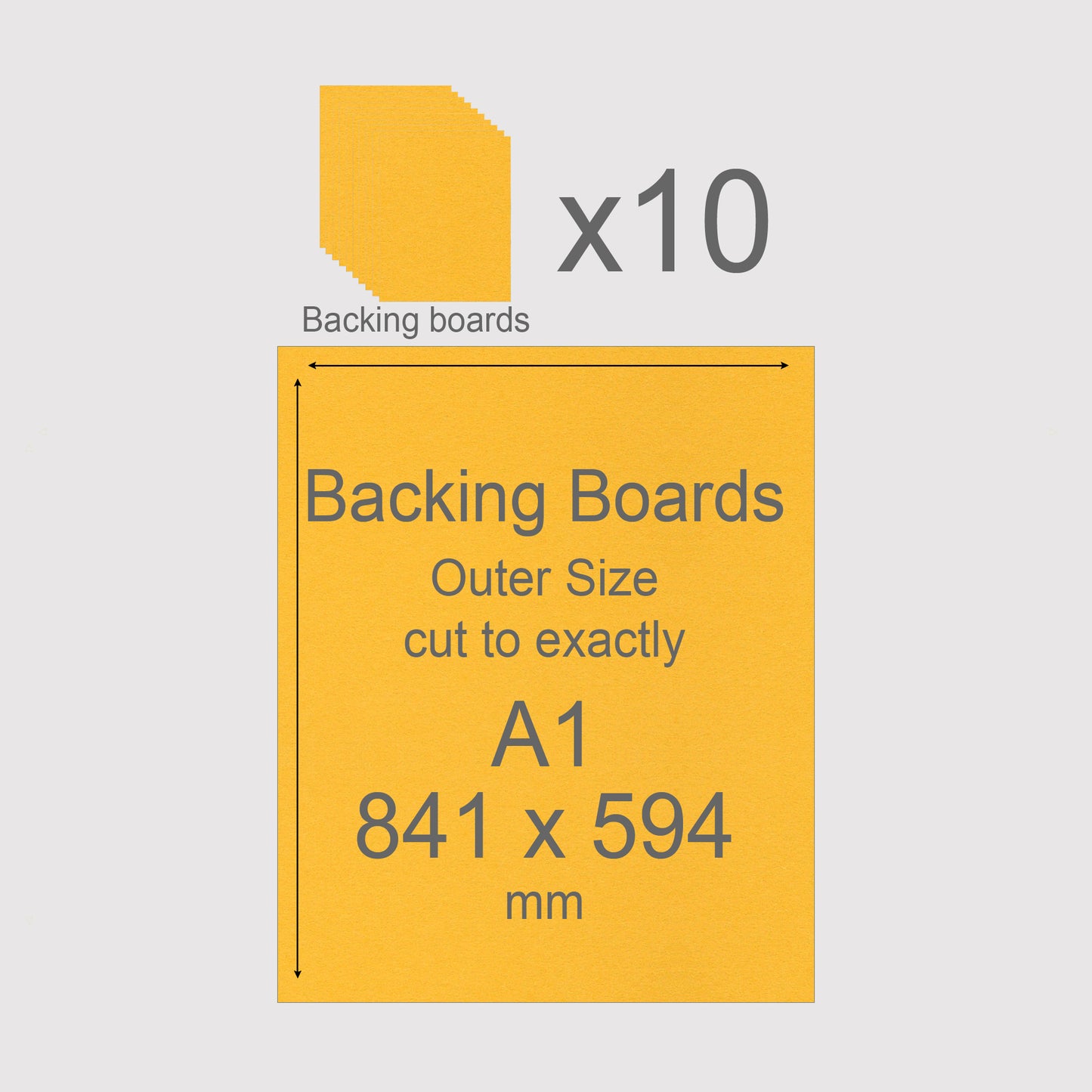 A1, 841 x 594 mm, Mountboard Backs for Picture Mounts
