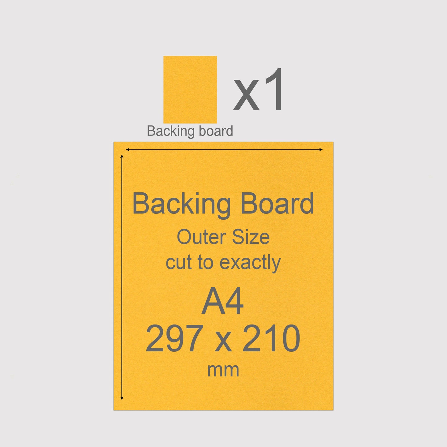 A4, 297 x 210 mm, Mountboard Backs for Picture Mounts