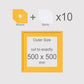500 x 500 mm, Mounts & Backs, Pack of 10