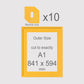 A1, 841 x 594 mm, Mounts only, Pack of 10