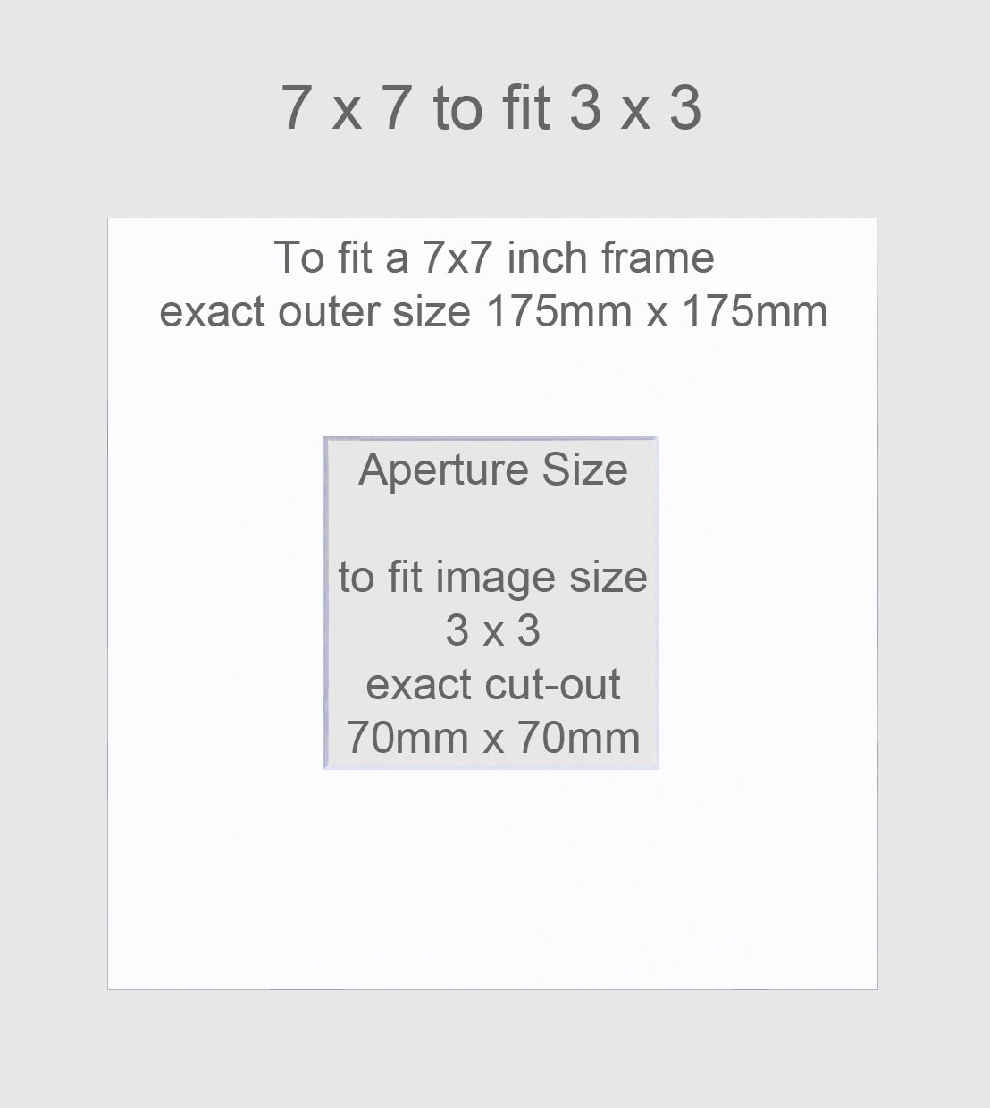 7x7 inch picture mounts, to fit 3x3 inch images.