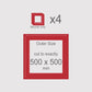 500 x 500 mm, Mounts only, Pack of 4