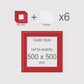 500 x 500 mm, Mounts & Backs, Pack of 6