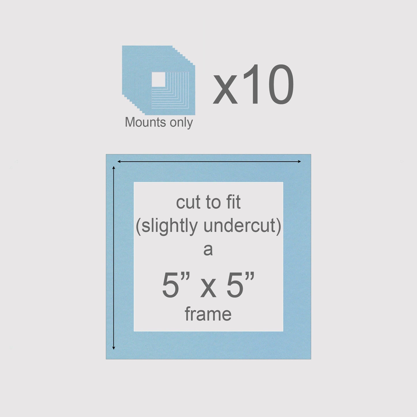 5 X 5 inch, Mounts only, Pack of 10