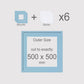 500 x 500 mm, Mounts & Backs, Pack of 6