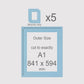 A1, 841 x 594 mm, Mounts only, Pack of 5