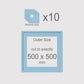500 x 500 mm, Mounts only, Pack of 10
