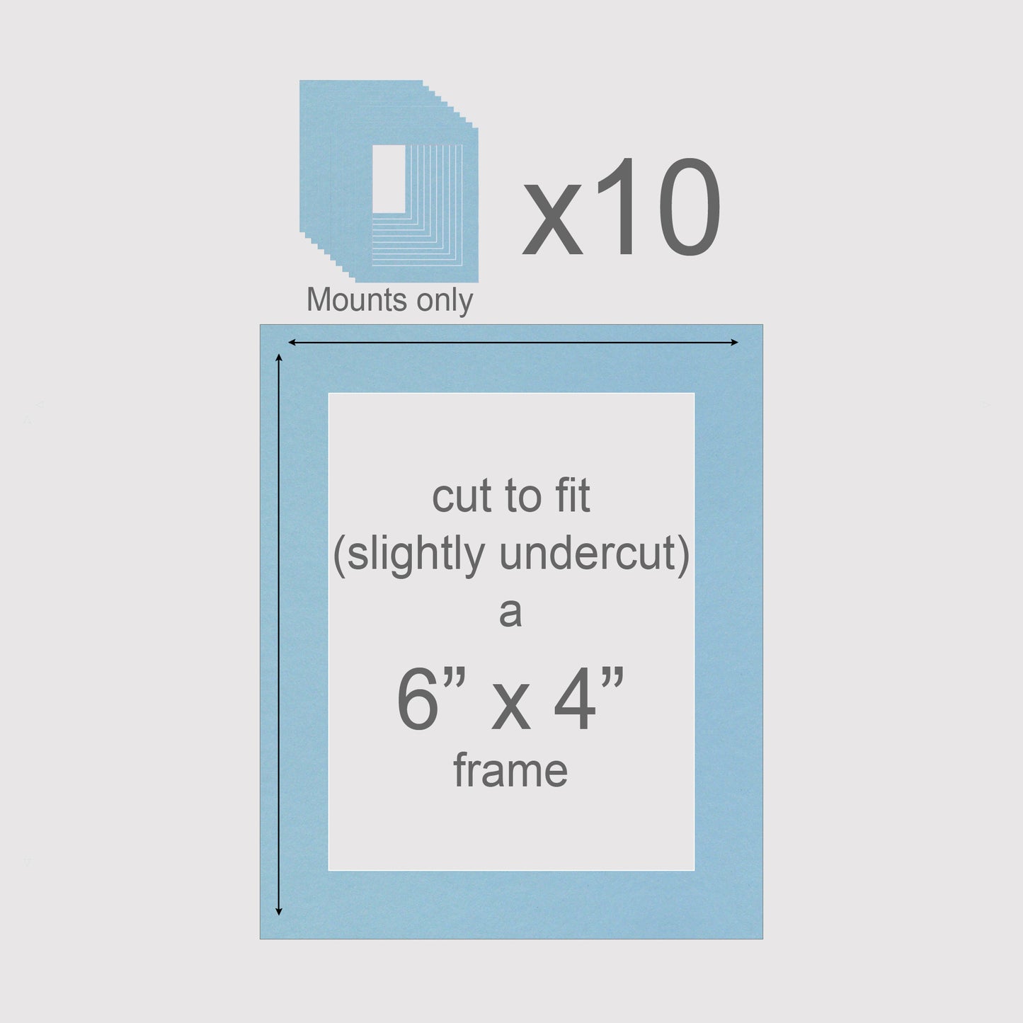 6 X 4 inch, Mounts only, Pack of 10