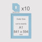 A1, 841 x 594 mm, Mounts only, Pack of 10