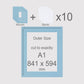 A1, 841 x 594 mm, Mounts & Backs, Pack of 10