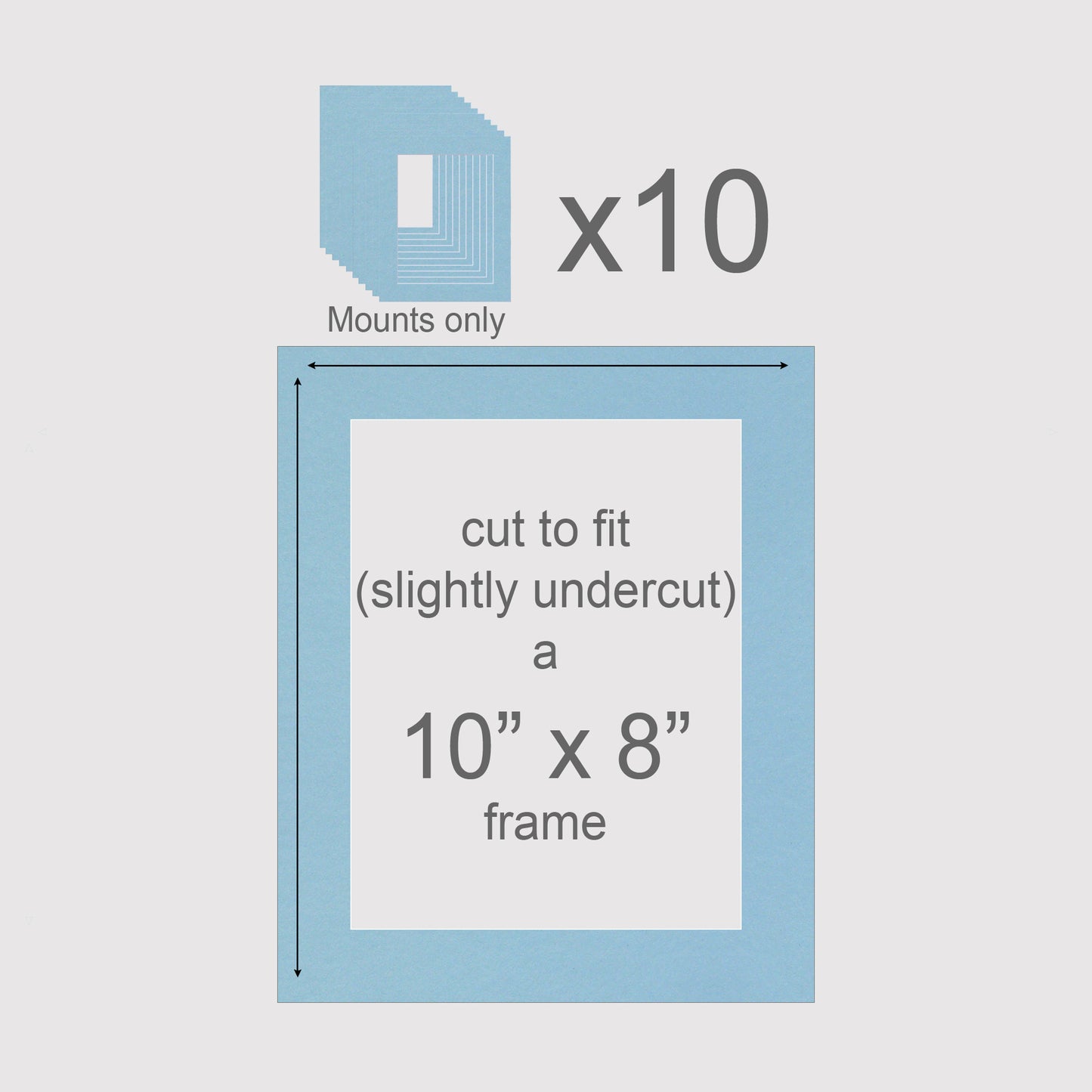 10 X 8 inch, Mounts only, Pack of 10