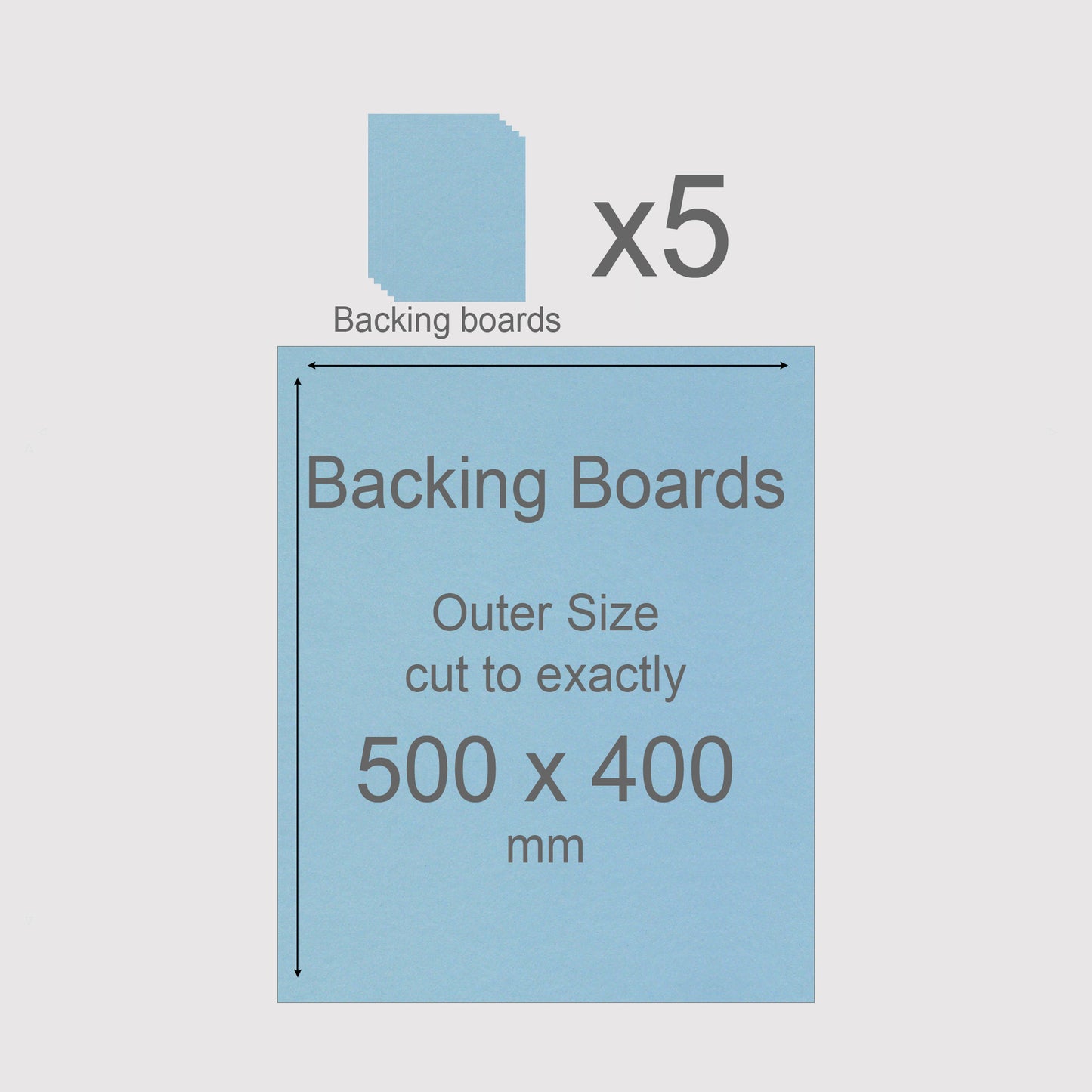 500 x 400 mm, Mountboard Backs for Picture Mounts