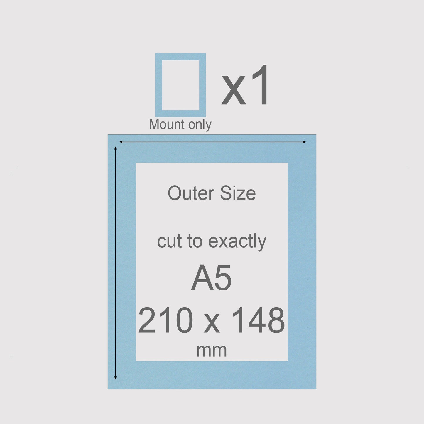 A5, 210 x 148 mm, Mount only, Pack of 1 (single)