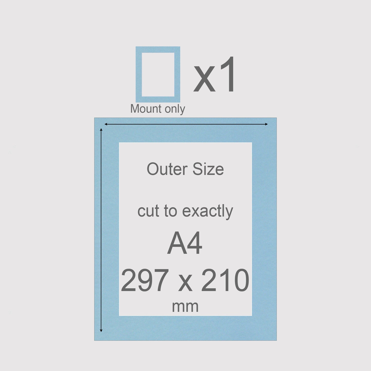 A4, 297 x 210 mm, Mount only, Pack of 1 (single)