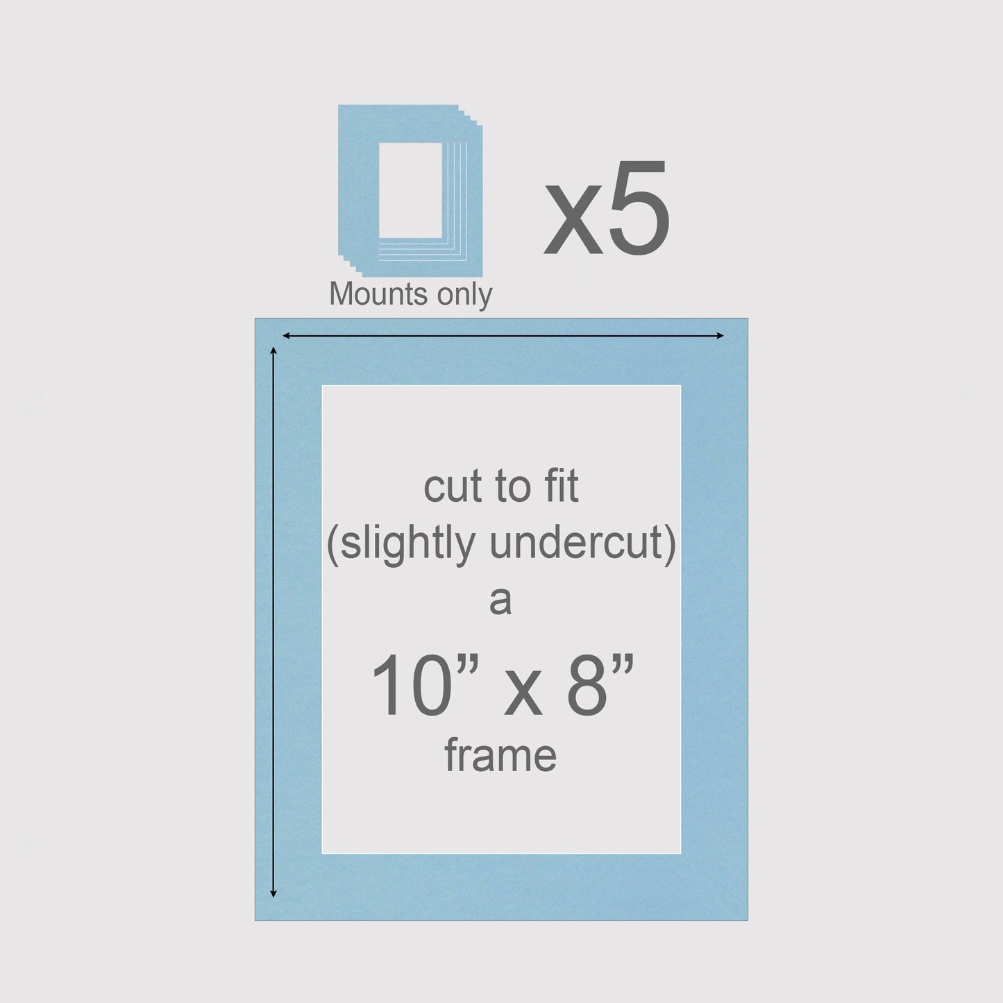 10 X 8 inch, Mounts only, Pack of 5