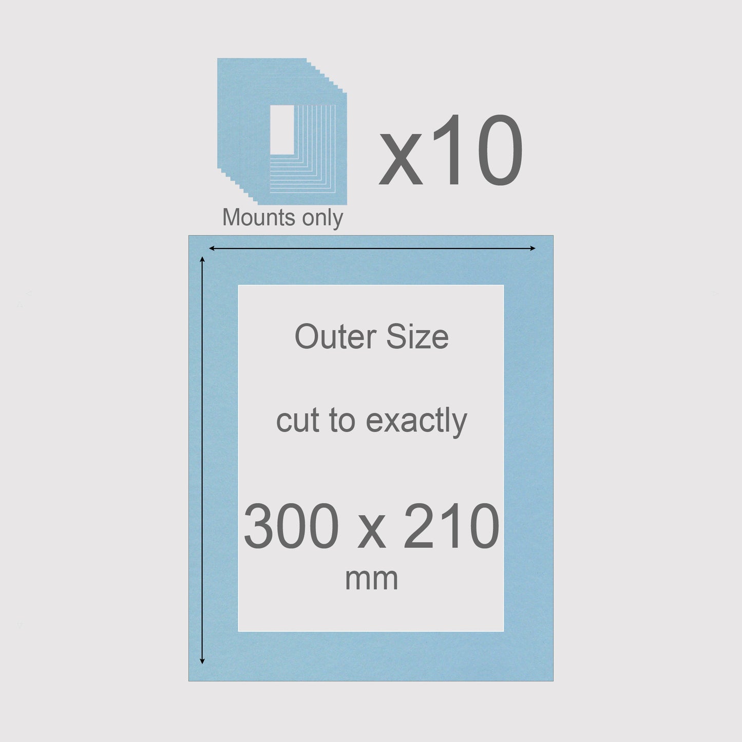 300 x 210 mm, Mounts only, Pack of 10