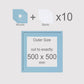 500 x 500 mm, Mounts & Backs, Pack of 10